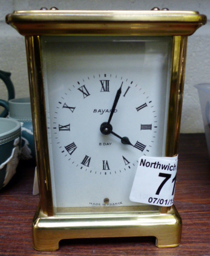 Duverdreg & Bloquel french movement Bayard carriage clock. H: 11 cm