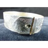 Charles Horner hallmarked silver belt bangle. Chester 1945.