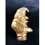 Victorian? Mr Punch vesta case in brass. H 58mm.