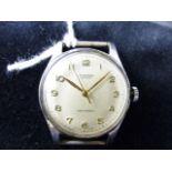 Vintage JW Benson mid size gents wristwtch head with Cyma movement.