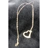 9 ct gold Someone Special diamond mounted hear pendant.