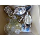 Box of silver plated ware