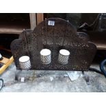 Metal fire guard and candle holders