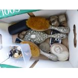 Mixed lot of silver plated ware and a box of used ladies wristwatches including Sekonda