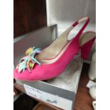 Jane Shilton pink suede slingback shoes, size 41 in Raffles design. RRP £89.99