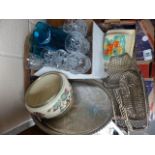 Two mixed boxes of ceramics and glassware