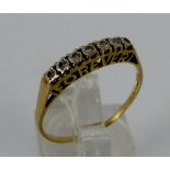 9 ct gold I Love You diamond set eternity ring. Size S. Including