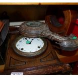 Chiming mantel clock and a barometer A/F