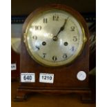 Wooden mantle clock