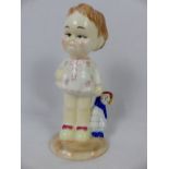 Shelley style figurine of a little girl, unmarked, H 15cm