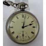 Hallmarked silver Smiths pocket watch with ICI presentation inscription for 25 years service.