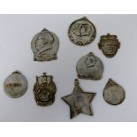 Eight Chinese medals with Chinese inscriptions to reverse of most and or numbers