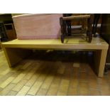 Modern beech effect coffee table, L 140cm