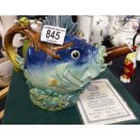 Minton Fish teapot, Minton Archive Limited Edition 316/2500 with box and certificate