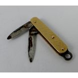 Small 9ct gold mounted charm penknife