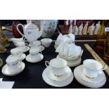 Quantity of Royal Albert Val Dor teaware and Royal Tuscan coffee ware