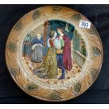 Beswick Romeo and Juliet charger in high relief, D 31cm