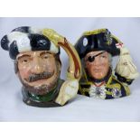 Two Royal Doulton character jugs: Vice Admiral Lord Nelson D6932 and English Translucent Chrina