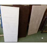 Three modern wall art plush panels in shades of brown