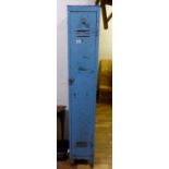 Vintage metal storage locker, H 183cm