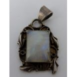 Sterling silver moonstone pendant