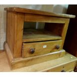 Solid pine TV unit with one drawer below, H 57cm