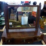 Early 19th Century dressing mirror with three drawers