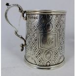 Silver christening cup, assay London 1863 by Hunt and Roskell, late Storr and Mortimer (8661),