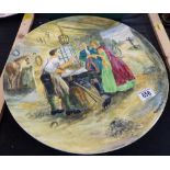 Burleigh ware high relief charger signed Ridgway, Gretna Green 5705 D: 40 cm.