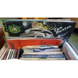 Box of mixed 45rpm and 33rpm records