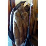 Ladies fur coat and gents Armando leather jacket