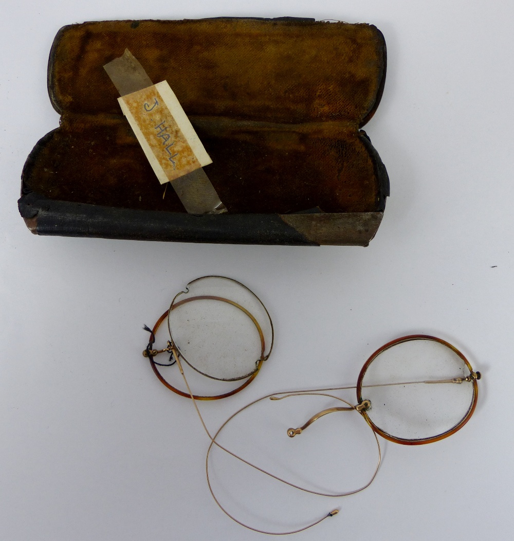 Pair of vintage spectacles in original case