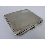 Silver cigarette case, gilt interior, maker HP & S, Birmingham 1936, W 65g