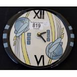 Lorna Bailey Charles Rennie Macintosh style Limited Edition wall clock 2 / 5. W: 20 cm