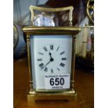 Brass carriage clock