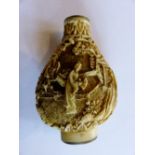 Oriental perfume bottle of Geisha in garden ~ missing lid