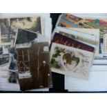 Two albums of postcards