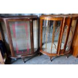 Walnut china display cabinet and one free