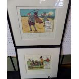 Pair of Crombie framed prints, rule I and XVII of golfing