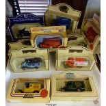 Tray of commercial model vehicles