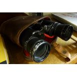 Pair of Mercedes 12 x 50 field binoculars in leather case
