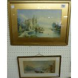 Two watercolours of various countryside scenes