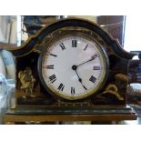 Victorian Chinoiserie mechanical clock by Buren, Swiss made, 93249 to mechanism, ticking at