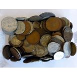 Mixed foreign coinage including silver