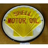 Shell Motor Oil cast sign
