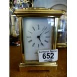 Brass Rapport of London carriage clock