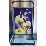 Cadbury hanging advertising sign