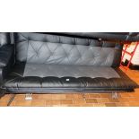 Modern grey and black sofa bed