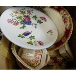 Wedgwood cuckoo comport, Moss Rose trinket dish sucrier and Wedgwood & Co dinnerware