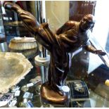 Bronze figurine of an Oriental martial arts fighting man